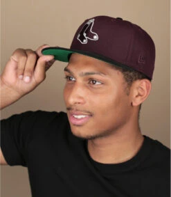 NEW ERA Side Patch 59Fifty Boston Red Sox Marron Black