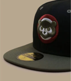 NEW ERA Side Patch 59Fifty Chicago Cubs Black New Olive -Monde Chapeau side patch 59fifty chicago cubs black new olive 2