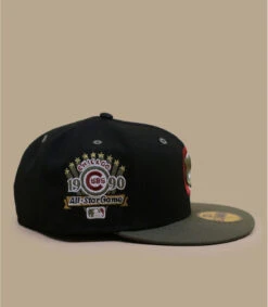 NEW ERA Side Patch 59Fifty Chicago Cubs Black New Olive -Monde Chapeau side patch 59fifty chicago cubs black new olive 4