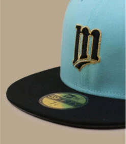 NEW ERA Side Patch 59Fifty Minnesota Twins Blue Tint Black -Monde Chapeau side patch 59fifty minnesota twins blue tint black 1