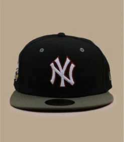NEW ERA Side Patch 59Fifty New York Yankees Black New Olive -Monde Chapeau side patch 59fifty new york yankees black new olive 1