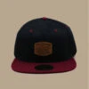 Snapback Combi Bay Window Black Burgundy -Monde Chapeau snapback combi bay window black burgundy