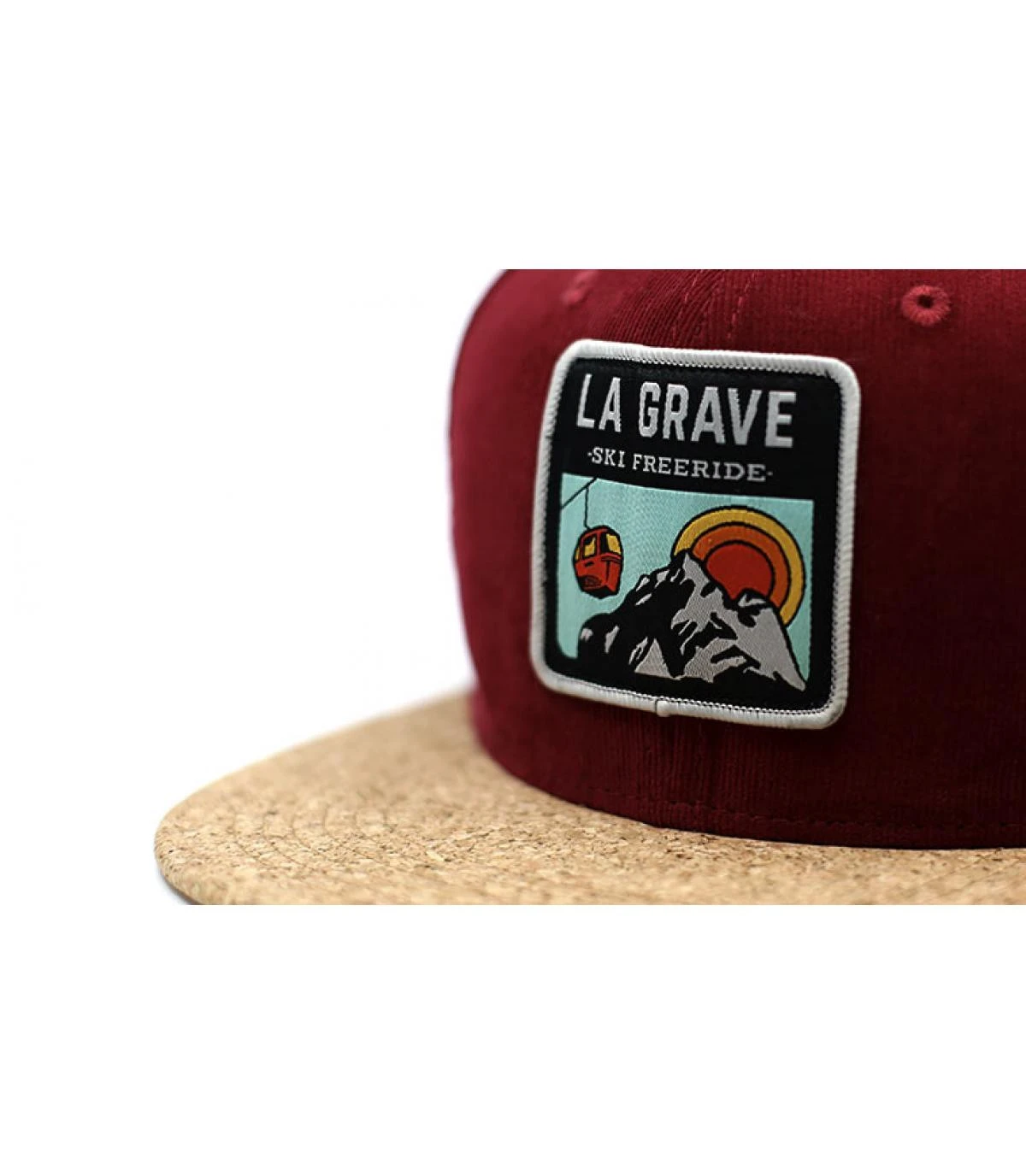 Snapback La Grave Burgundy Cork 5 Snapback La Grave Burgundy Cork – Image 3