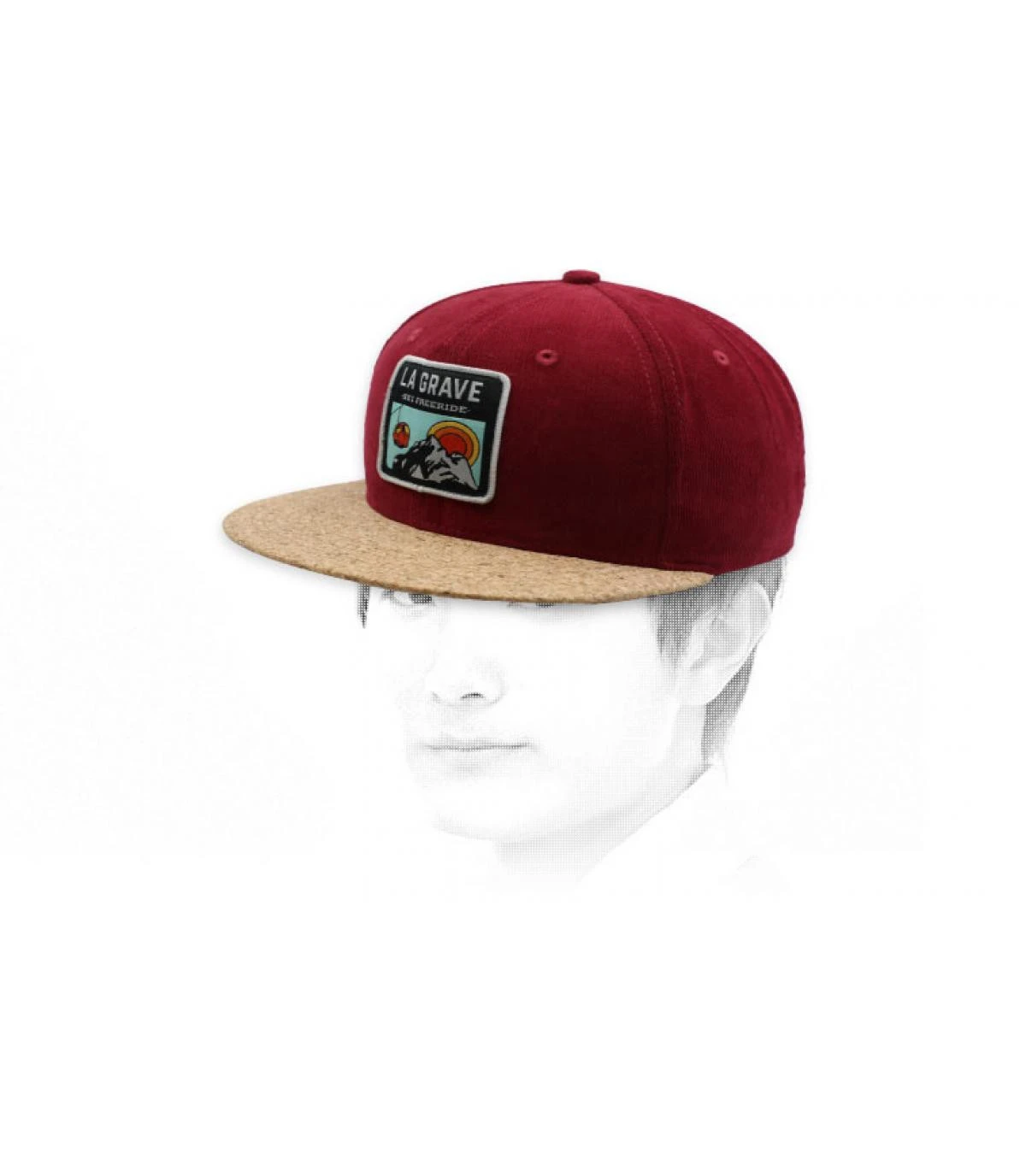 Snapback La Grave Burgundy Cork 3 Snapback La Grave Burgundy Cork