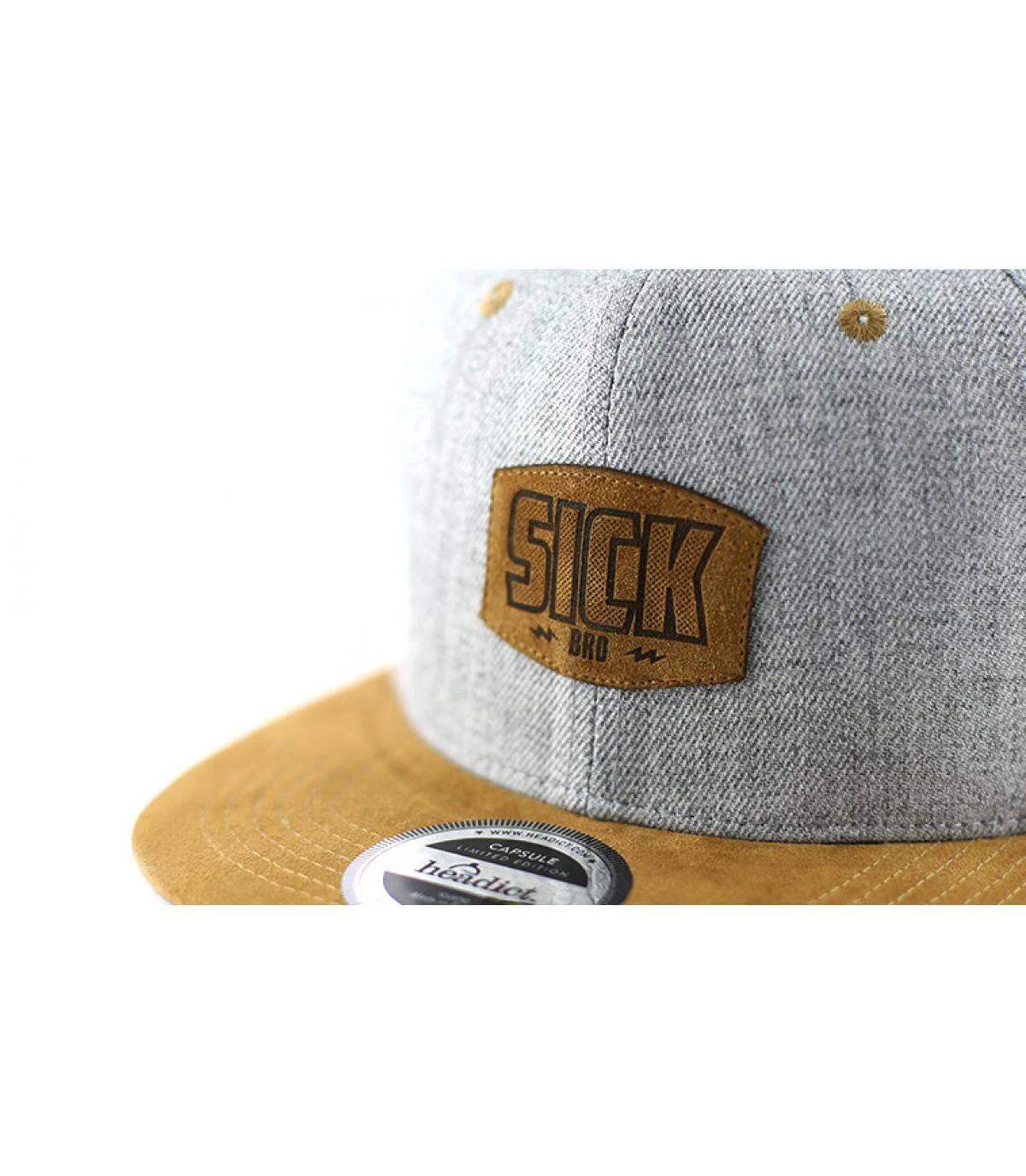 Snapback Sick Bro Grey Brown 5 Snapback Sick Bro Grey Brown – Image 3