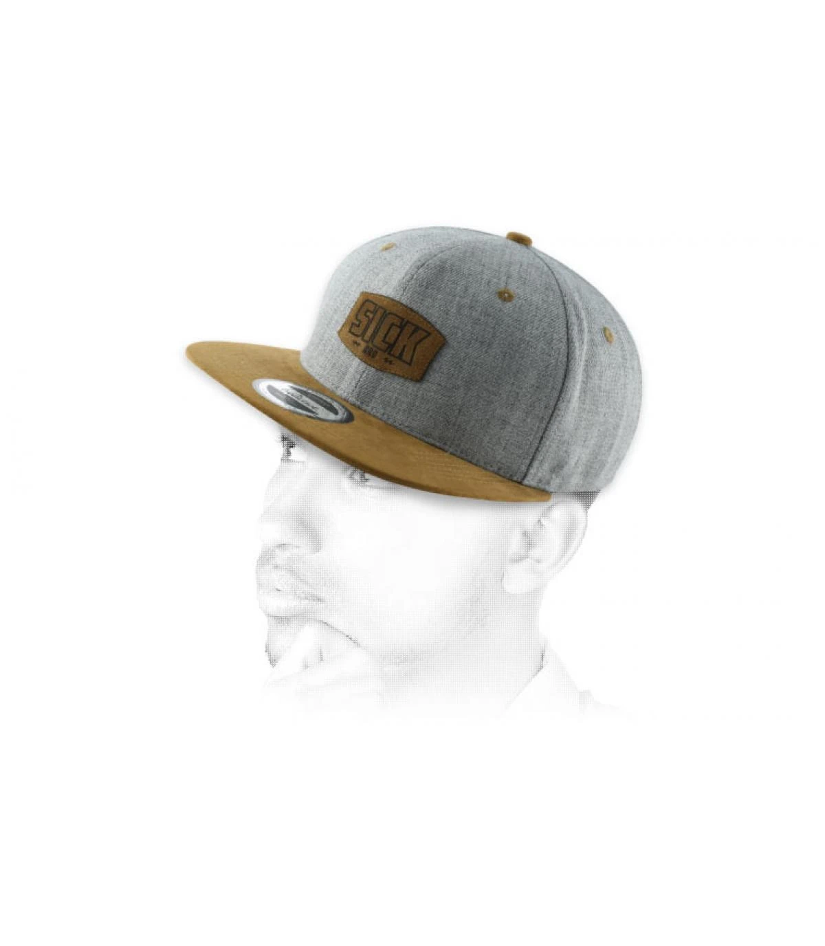 Snapback Sick Bro Grey Brown 3 Snapback Sick Bro Grey Brown