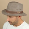 Stetson Traveller CO/PES Taupe 1 Stetson Traveller CO/PES Taupe -Monde Chapeau traveller co pes taupe