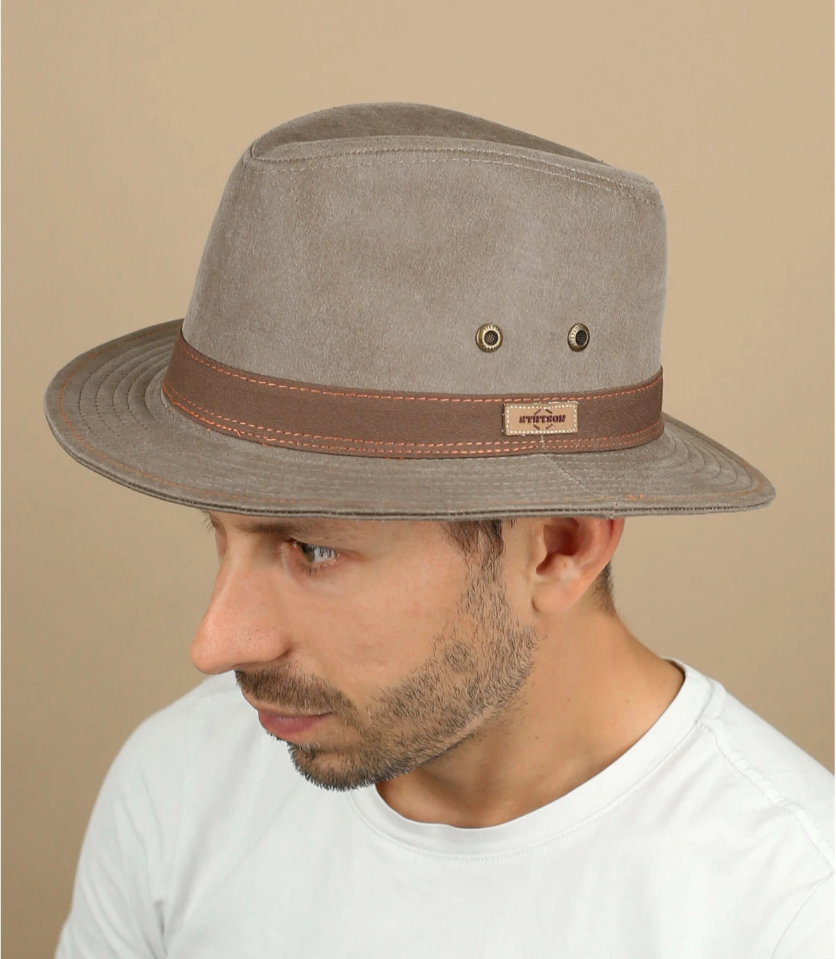 Stetson Traveller CO/PES Taupe 3 Stetson Traveller CO/PES Taupe