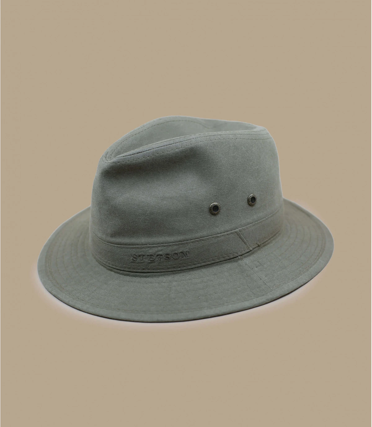 Stetson Traveller Delave Organic Cotton Khaki 3 Stetson Traveller Delave Organic Cotton Khaki