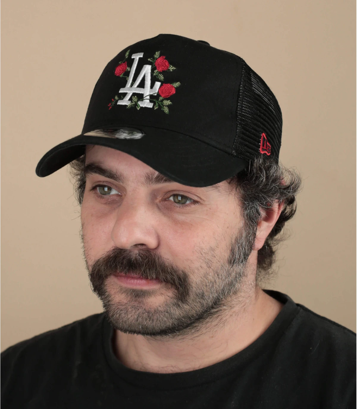 NEW ERA Trucker Flower LA Black 3 NEW ERA Trucker Flower LA Black