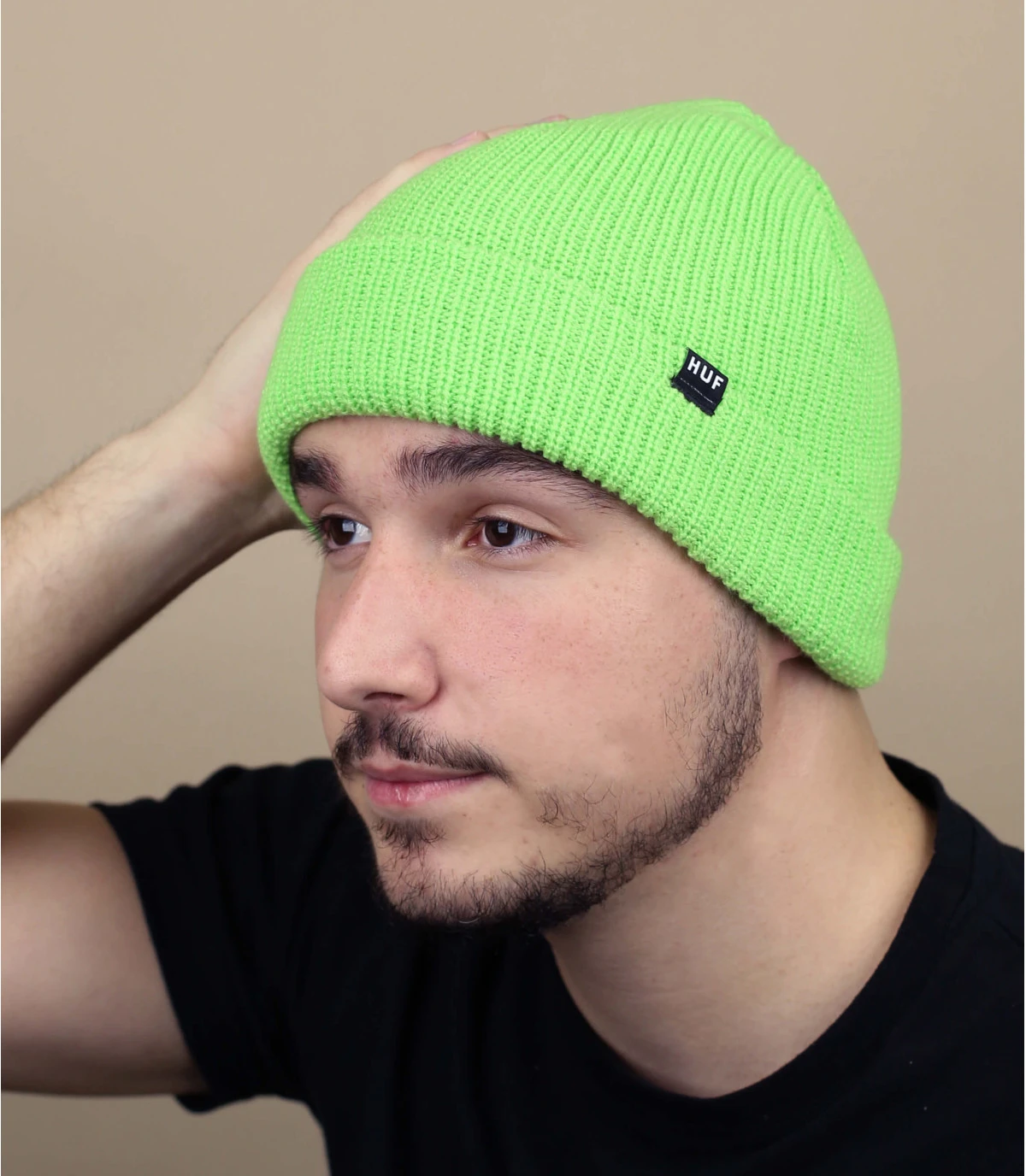 HUF Usual Beanie Green 3 HUF Usual Beanie Green