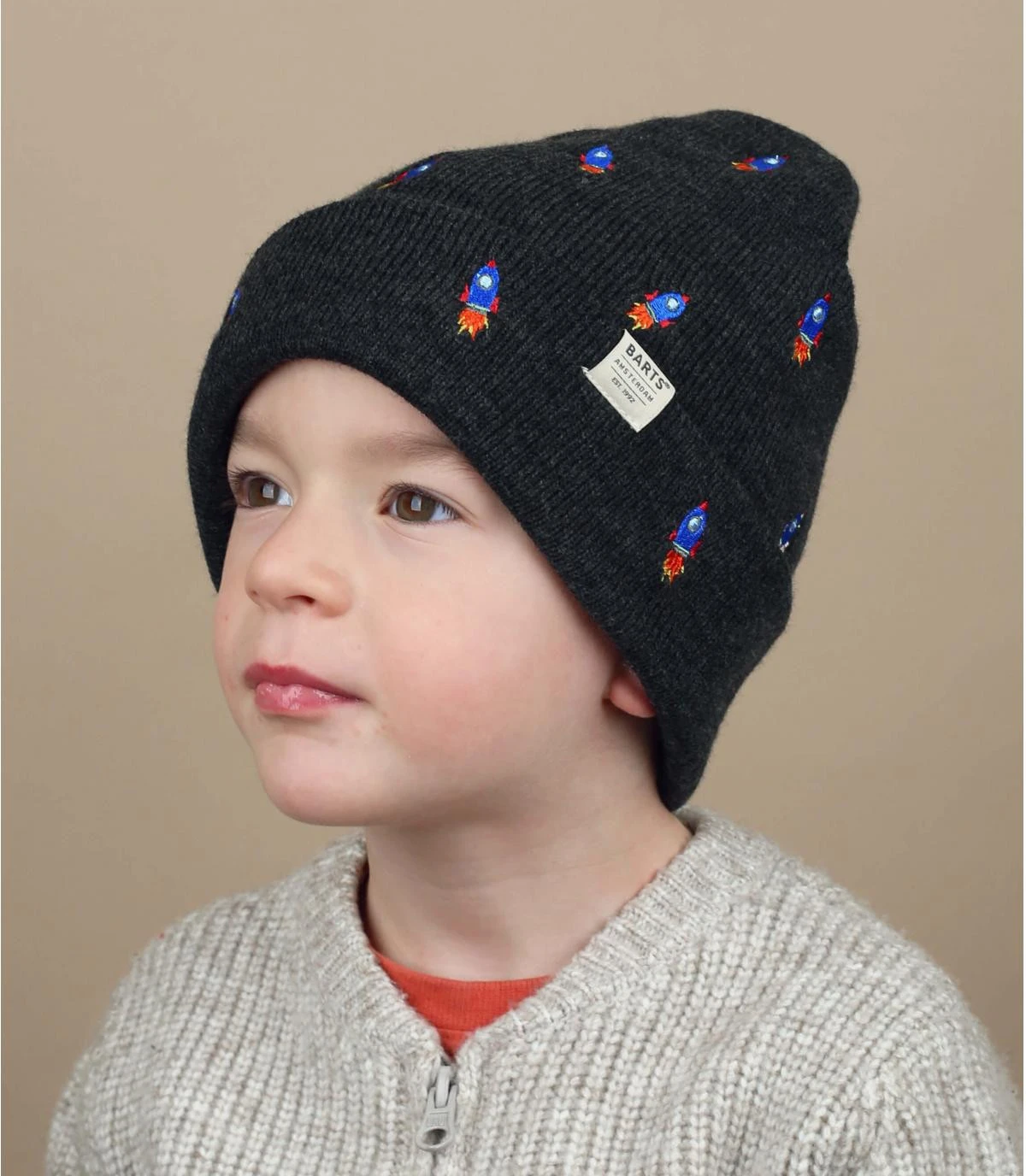 Barts Vinson Beanie Kids Dark Heather 3 Barts Vinson Beanie Kids Dark Heather