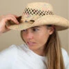 Stetson Western Raffia Natural 2 Stetson Western Raffia Natural -Monde Chapeau western raffia natural