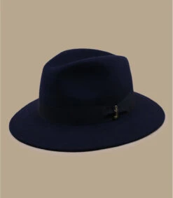 Borsalino Wool Felt Navy 8 Borsalino Wool Felt Navy -Monde Chapeau wool felt navy 1