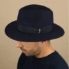 Borsalino Wool Felt Navy 1 Borsalino Wool Felt Navy -Monde Chapeau wool felt navy